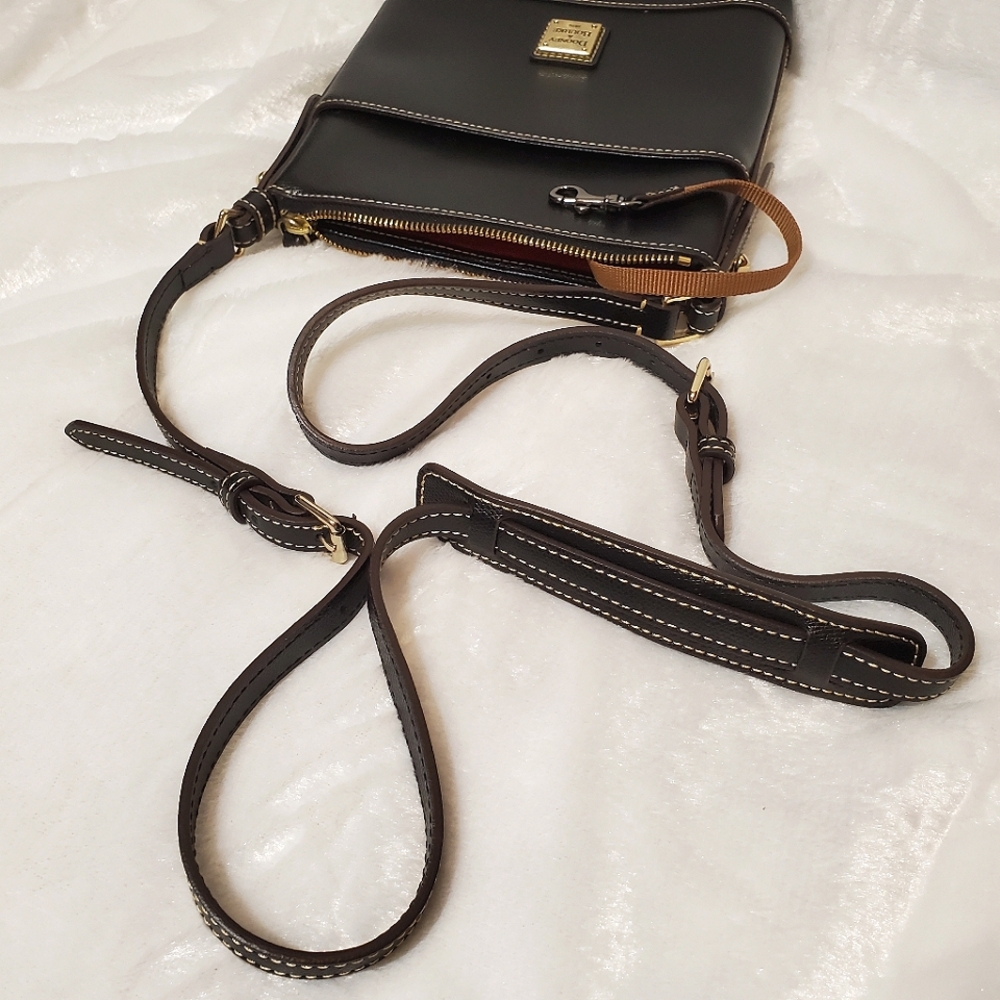 Dooney & Bourke Black and Brown Crossbody Bag - Picture 9 of 16